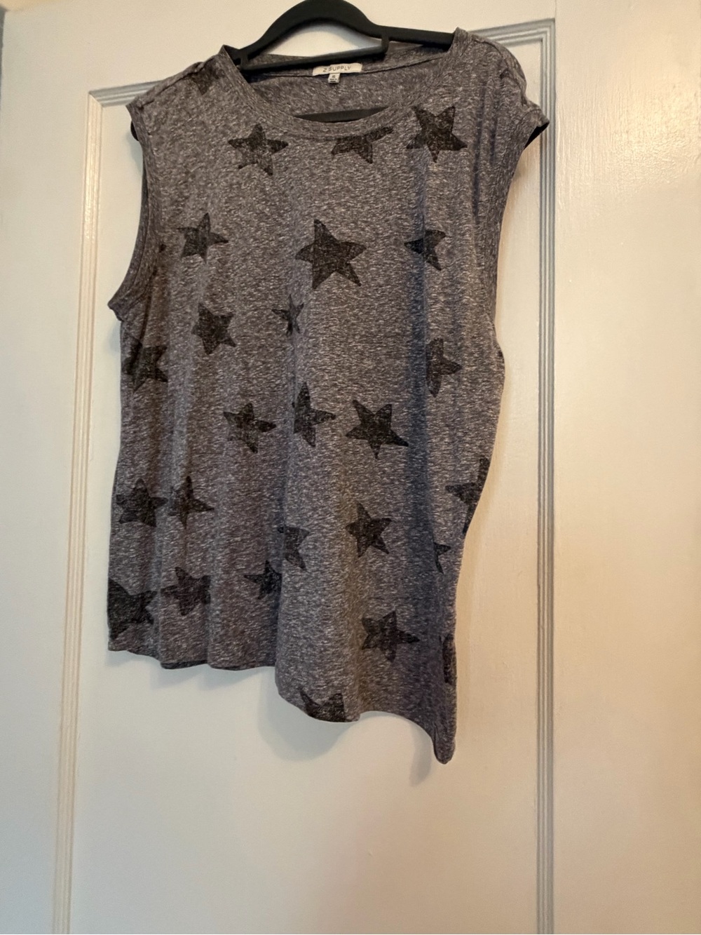 Z Supply Gray Star Print Muscle Tank